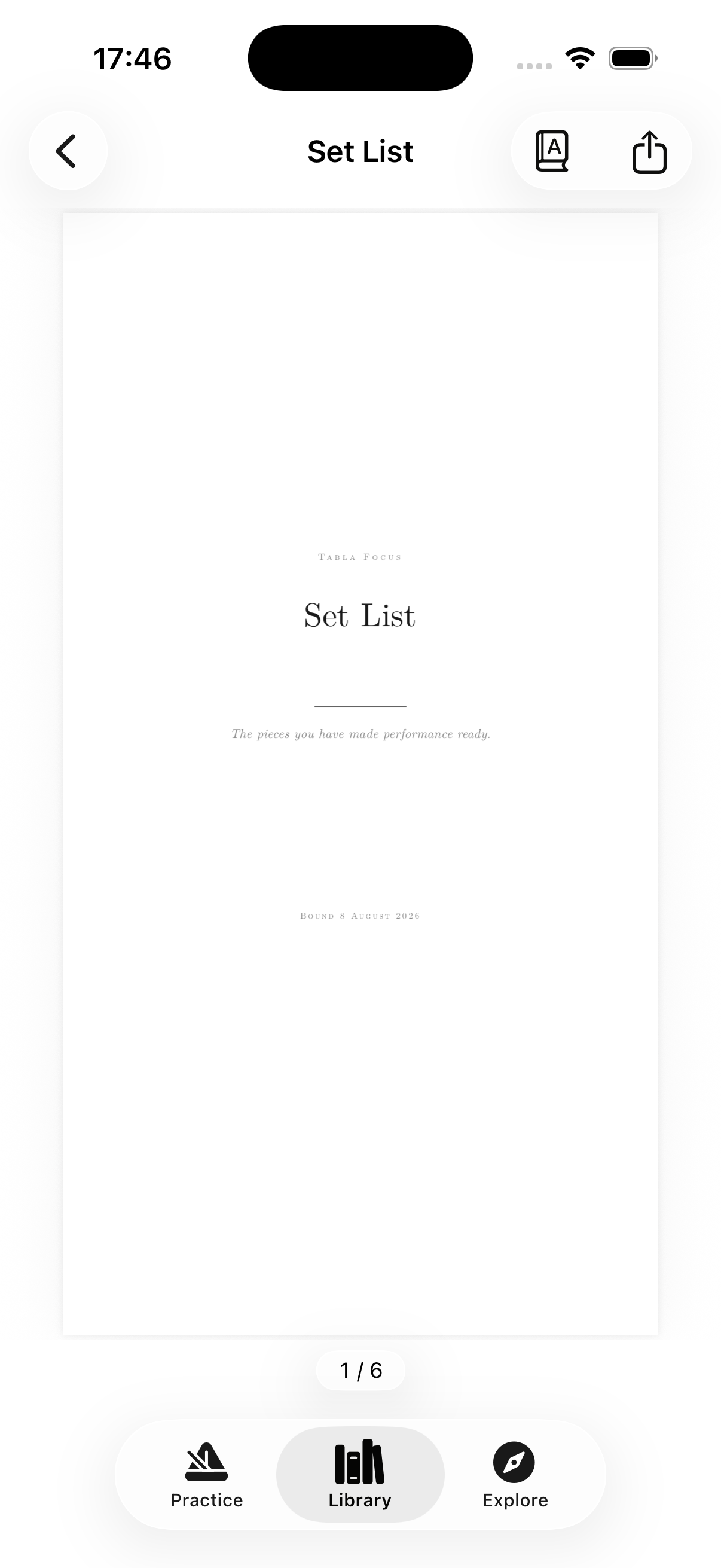 Set List